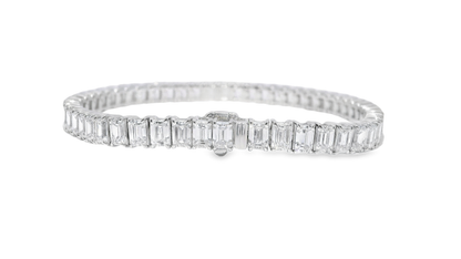 14.315CT Lab Diamond Tennis Bracelet 14k White Gold