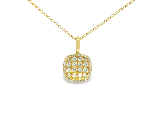 0.37CT Diamond Pendant 18k Yellow Gold
