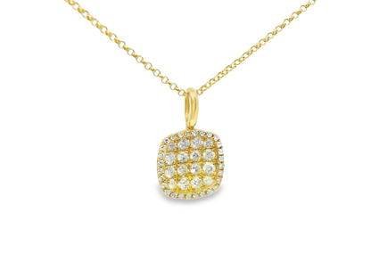 0.37CT Diamond Pendant 18k Yellow Gold