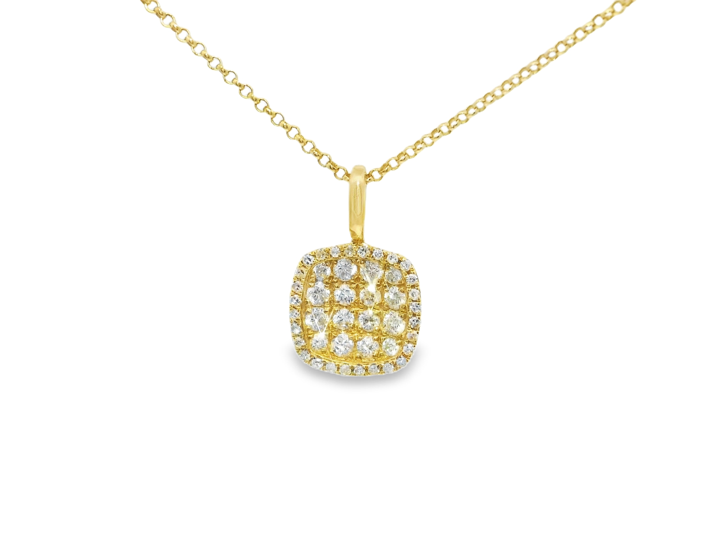 0.37CT Diamond Pendant 18k Yellow Gold