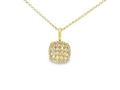0.37CT Diamond Pendant 18k Yellow Gold