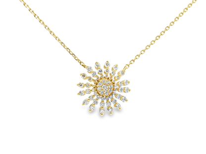 0.84CT Diamond Pendant 14l Yellow Gold