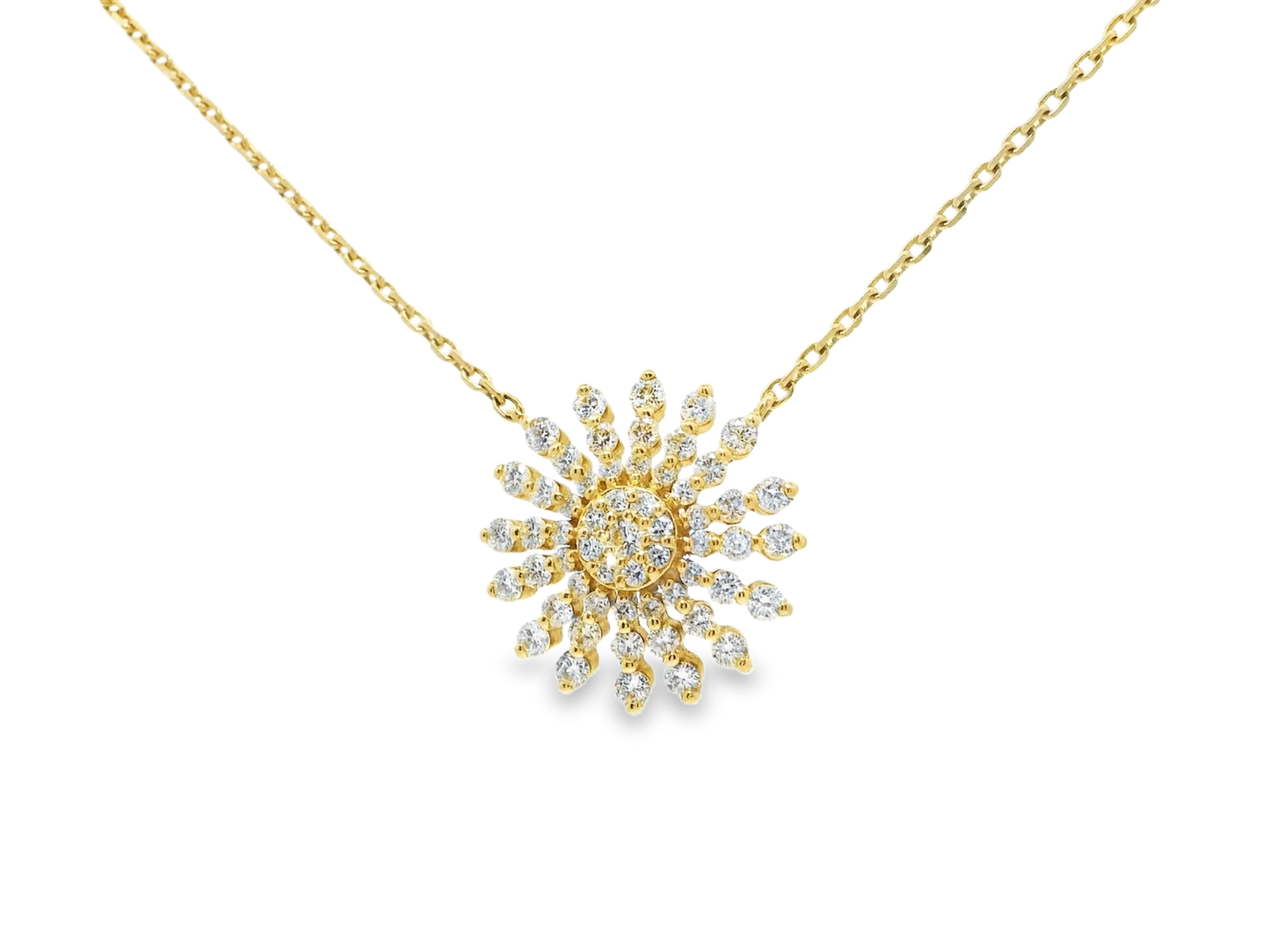 0.84CT Diamond Pendant 14l Yellow Gold