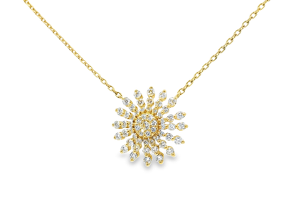 0.84CT Diamond Pendant 14l Yellow Gold