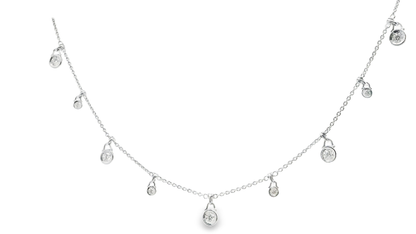 0.78CT Diamond Necklace 18k White Gold