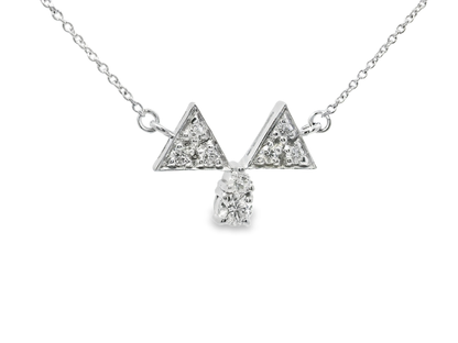 0.52CT Diamond Pendant 14k White Gold