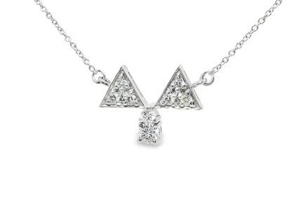 0.52CT Diamond Pendant 14k White Gold