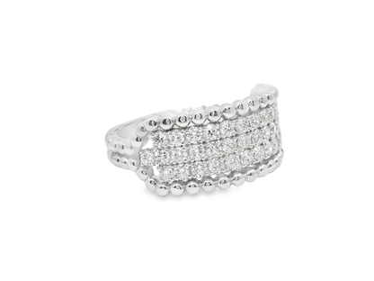 0.77CT Diamond Ring 14k White Gold