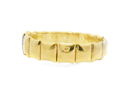 0.71CT Diamond Bangle 18k yellow Gold