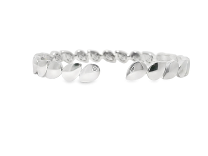 2.66CT Diamond Bangle 14k White Gold