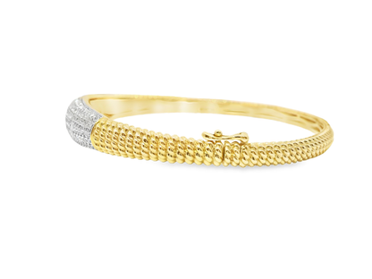 1.50Ct Diamond Bangle 14k Yellow Gold