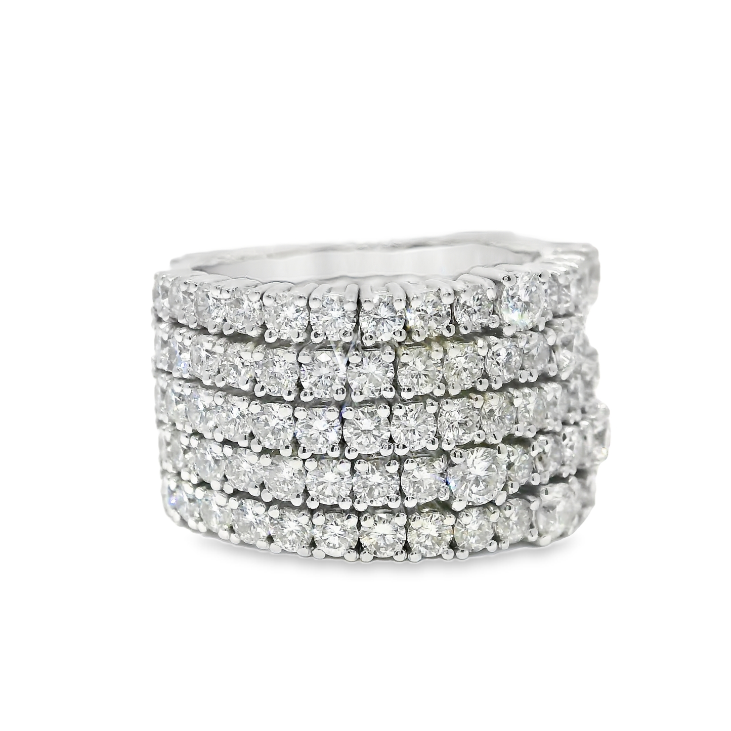 5.99CT Diamond Ring 18k White Gold