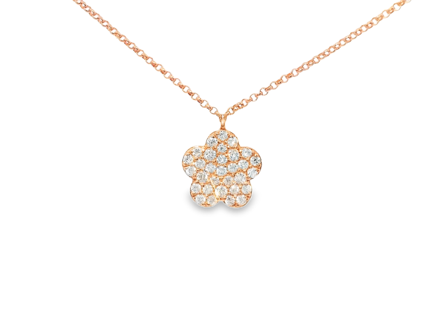 0.34CT Diamond Pendant 14k rose Gold