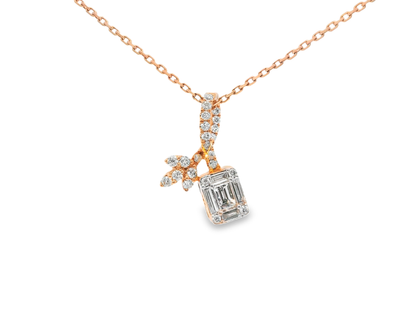 0.37CT Diamond Pendant18k Rose Gold