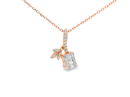 0.37CT Diamond Pendant18k Rose Gold