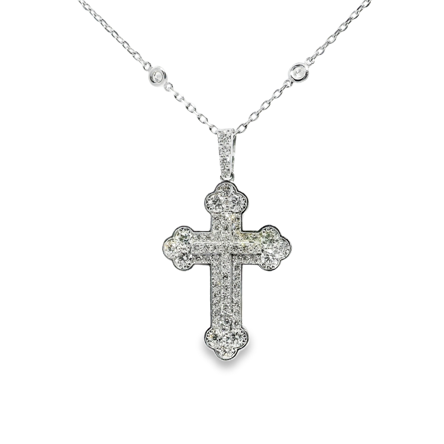 1.63Ct Diamond Pendant 14k White Gold
