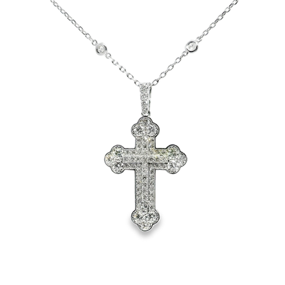 1.63Ct Diamond Pendant 14k White Gold