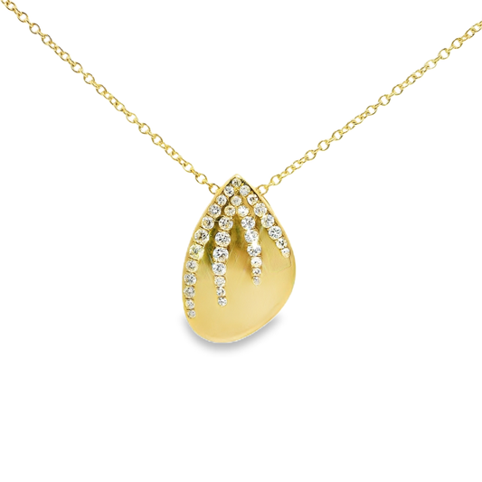 0.25CT Diamond Pendant 14k Yellow Gold