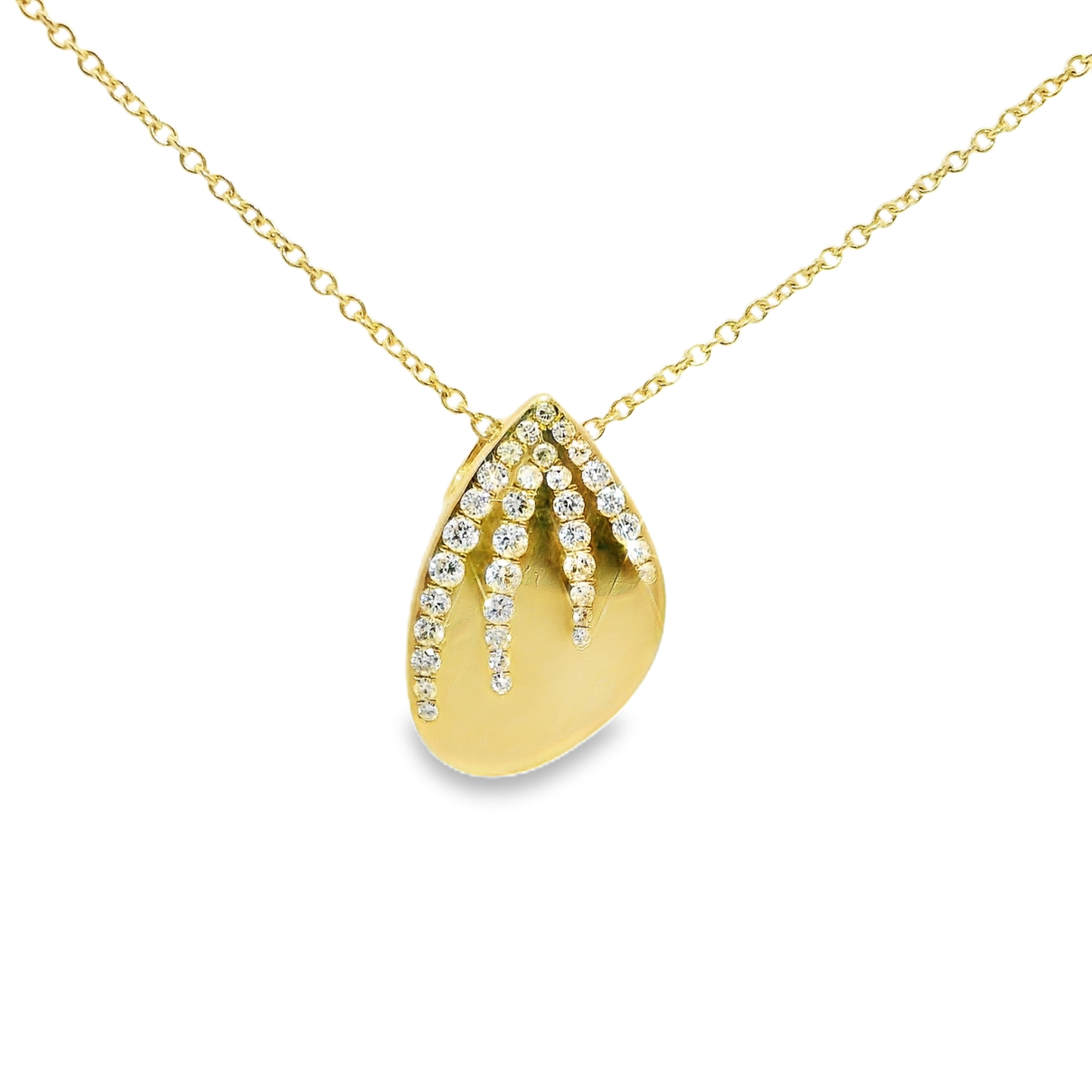 0.25CT Diamond Pendant 14k Yellow Gold