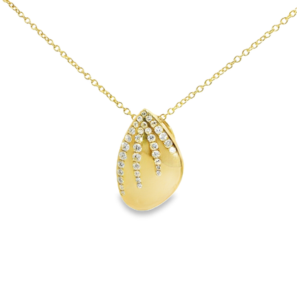 0.25CT Diamond Pendant 14k Yellow Gold
