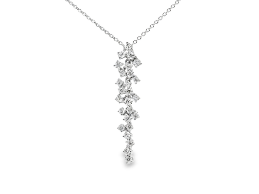 0.87CT Diamond Pendant 14k White Gold