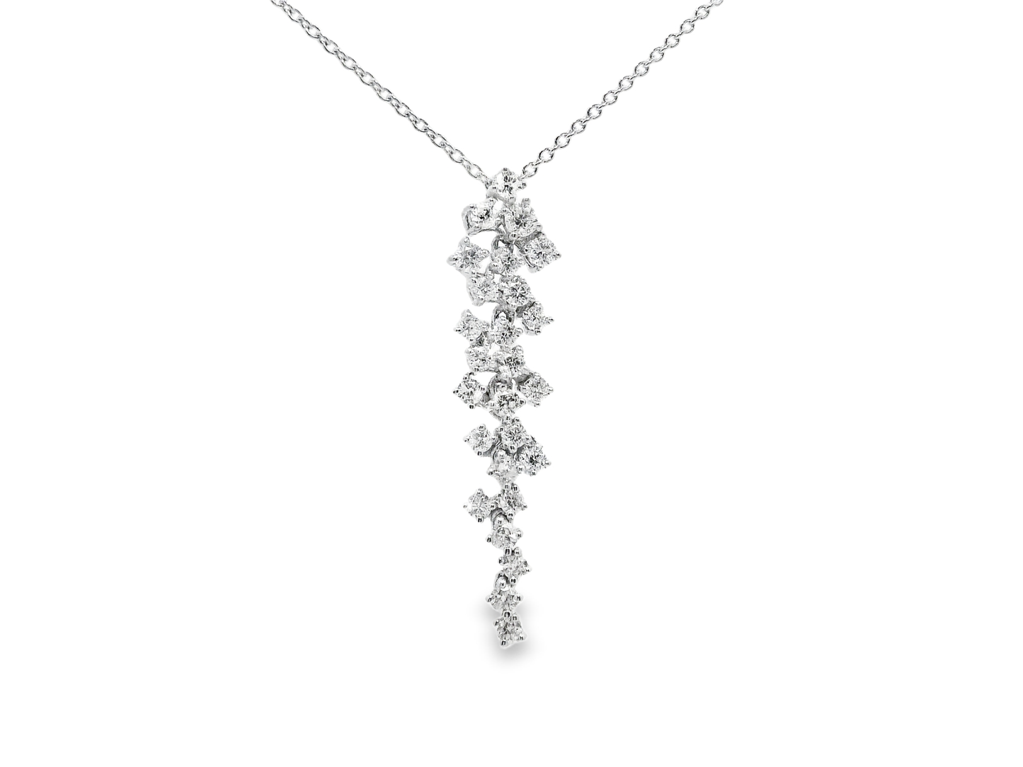 0.87CT Diamond Pendant 14k White Gold