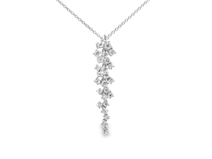 0.87CT Diamond Pendant 14k White Gold