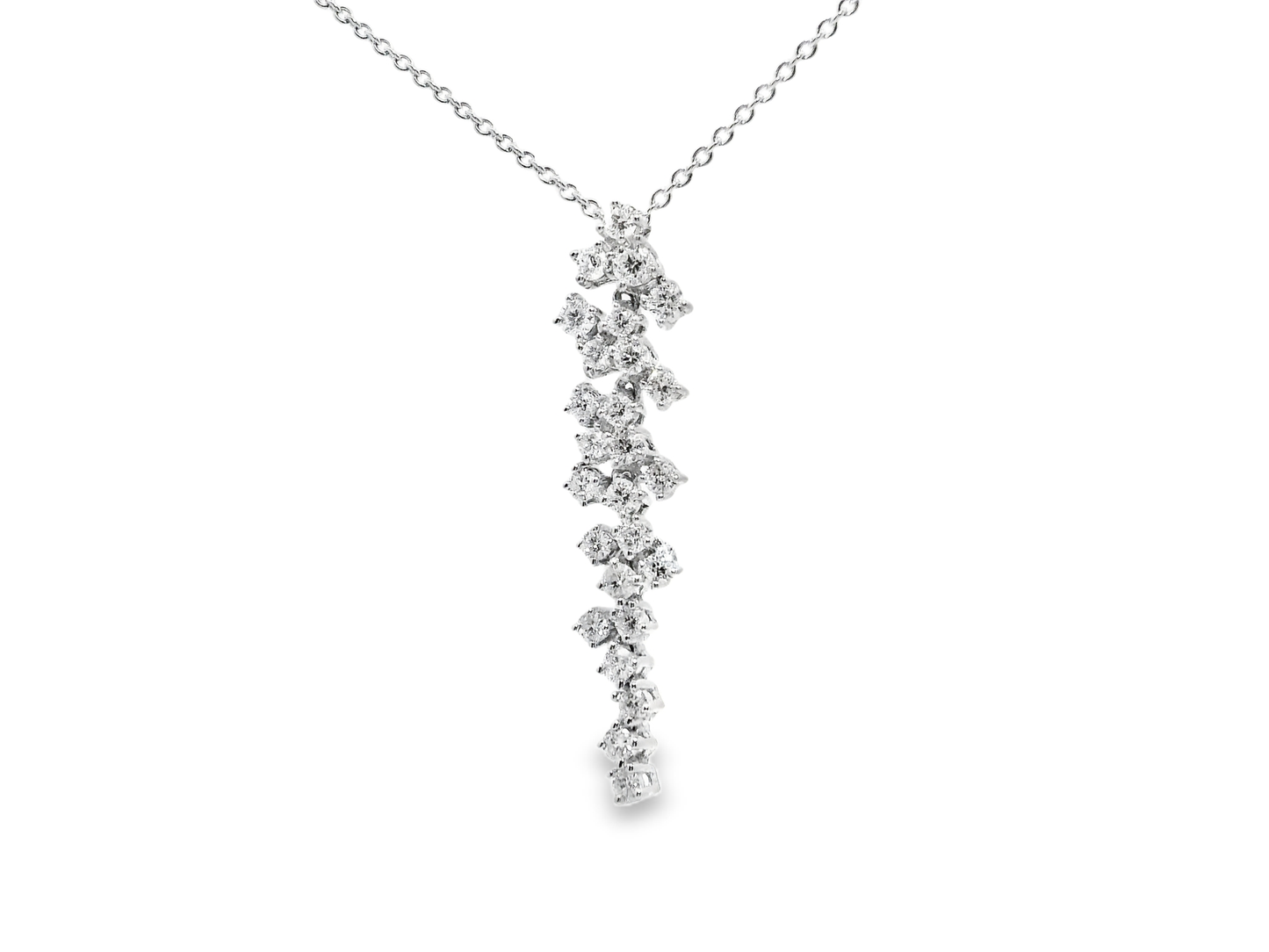 0.87CT Diamond Pendant 14k White Gold