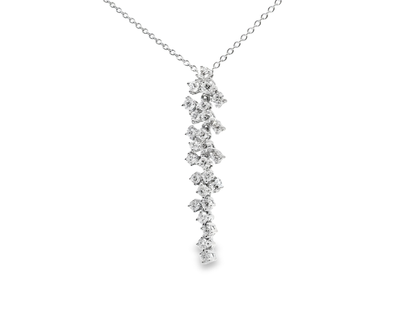 0.87CT Diamond Pendant 14k White Gold