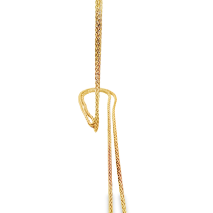 0.68CT Diamond Lariat Pendant 14k Rose Gold