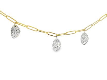 0.93CT Diamond Pendant 14k Yellow Gold