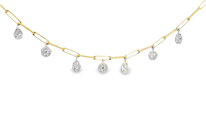 1.34CT Diamond Pendant 14k Yellow Gold