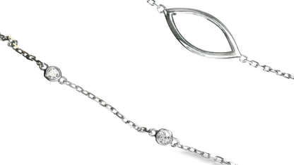 1.07CT Diamond Necklace 14k White Gold