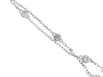 0.80CT Diamond Necklace 14k White gold