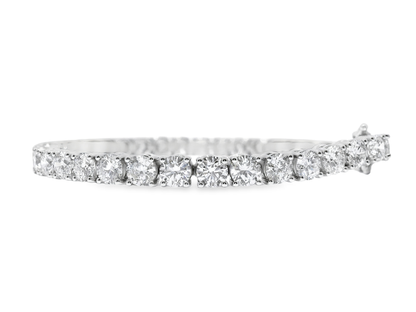 12.22CT Lab Diamond Bracelet 14k White Gold