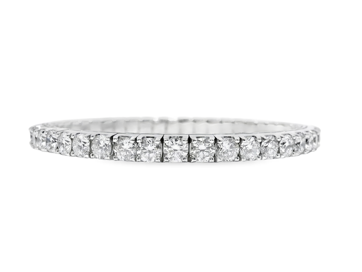 12.04CT Lab Diamond Bracelet 14k White Gold