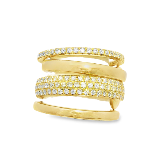 0.95CT Diamond Ring 14k Yellow Gold