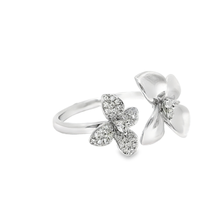0.22CT Diamond Ring 14k White Gold