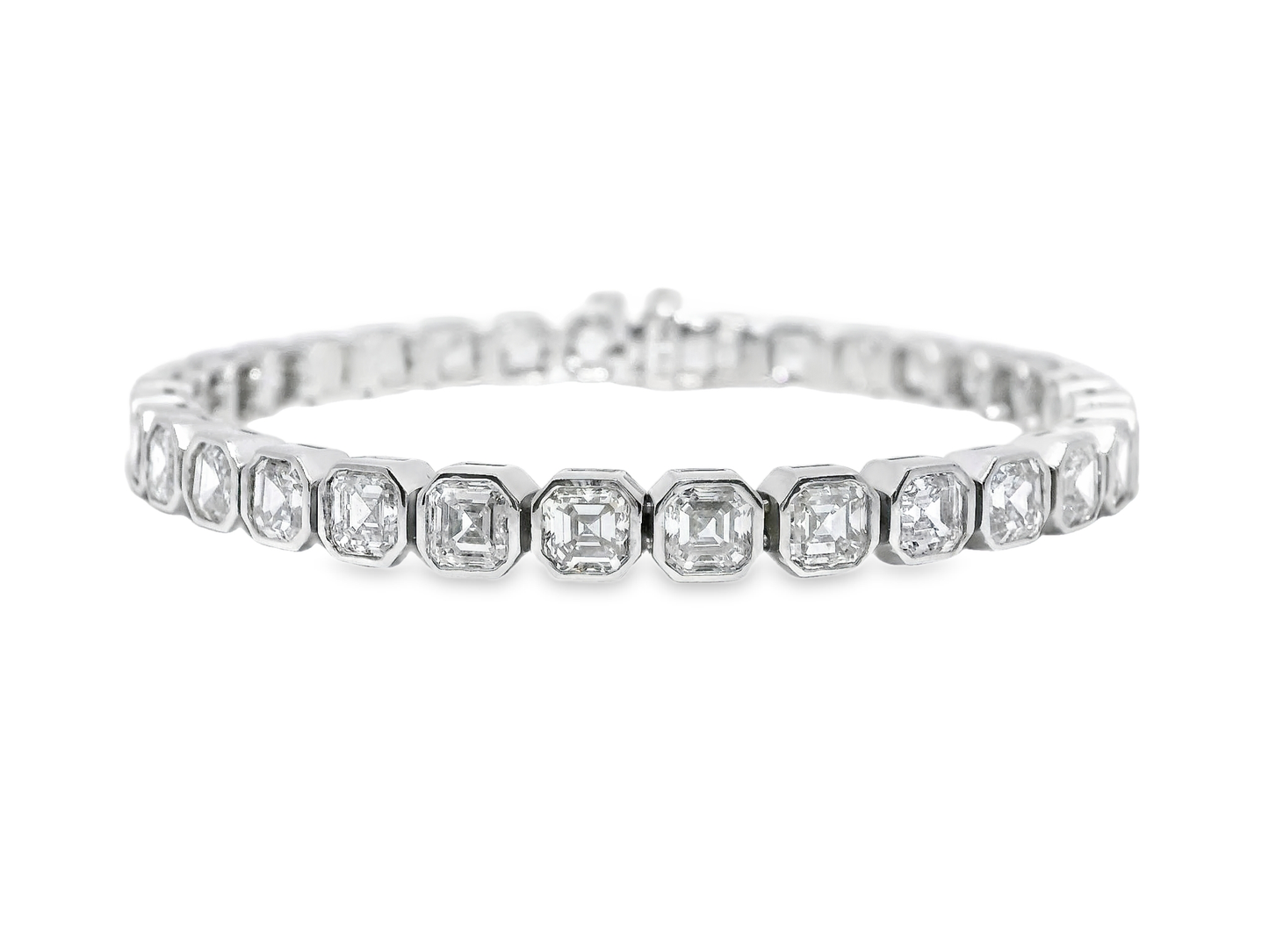 13.93CT Lab diamond Bracelet 14k white Gold