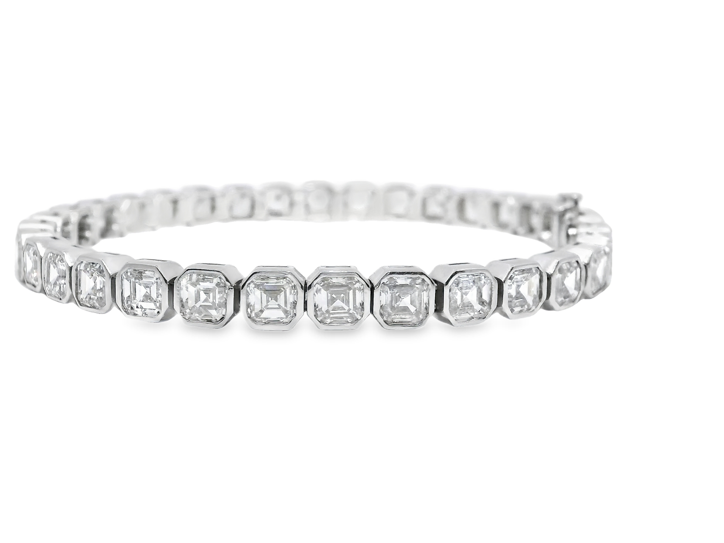 13.93CT Lab diamond Bracelet 14k white Gold