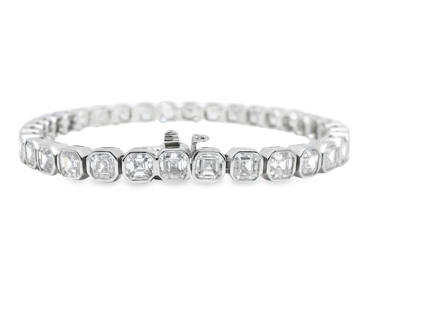 13.93CT Lab diamond Bracelet 14k white Gold