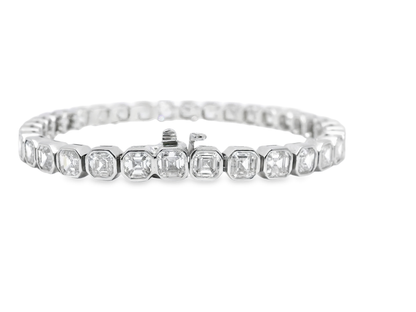 13.93CT Lab diamond Bracelet 14k white Gold