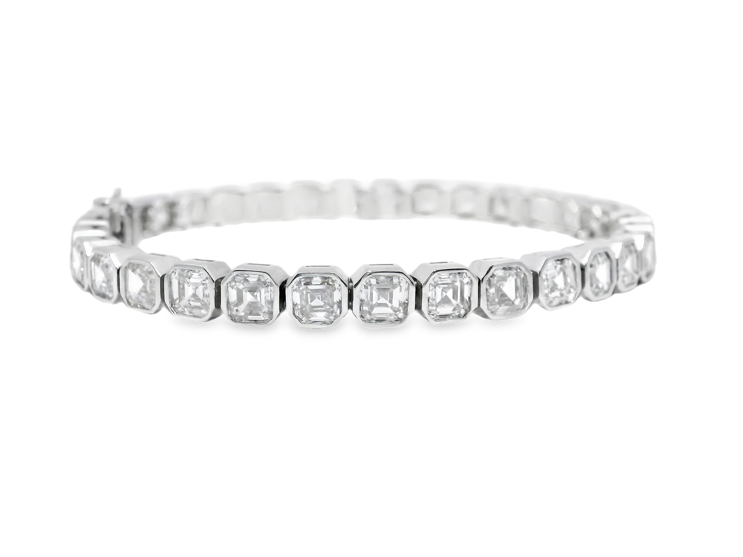 13.93CT Lab diamond Bracelet 14k white Gold
