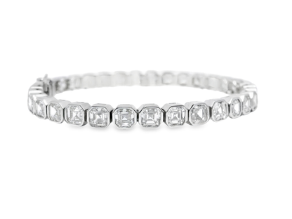13.93CT Lab diamond Bracelet 14k white Gold
