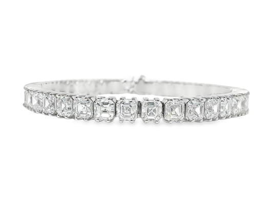 19.89Ct Lab Diamond Bracelet 14k White Gold