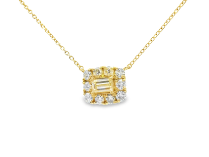 0.50CT Diamond Pendant 18k Yellow Gold