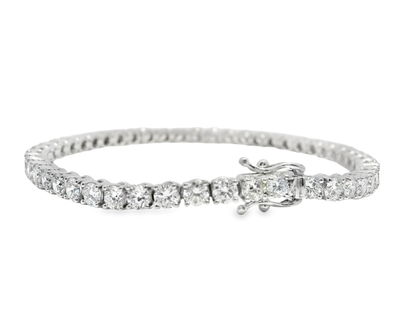 6.41CT Lab Diamond Bracelet 14k White Gold