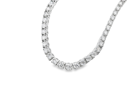 3.87CT Diamond Necklace 14k White Gold