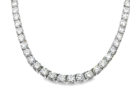7.25CT Lab Diamond Necklace 14k White Gold