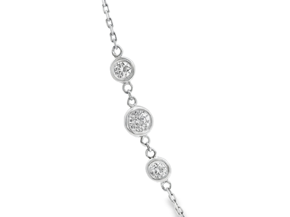 2.36CT Diamond Necklace 14k White Gold